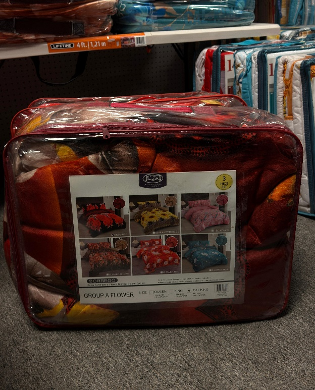 Autumn Floral 3-Piece Borrego Blanket Set