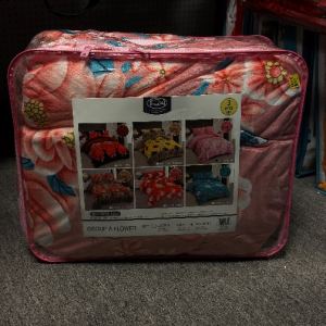 Peony Pink 3-Piece Borrego Blanket Set