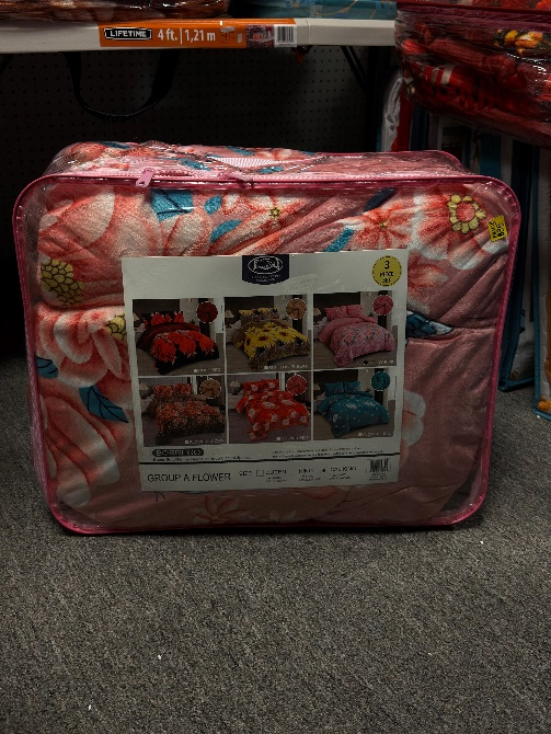Peony Pink 3-Piece Borrego Blanket Set